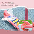 AIYAPLAY Kids 3 Wheel Scooter for 2-6 Years Old w/ Adjustable Height, LED Light, TPE Handlebar, Pink - anydaydirect