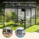 Outsunny 3 x 2.8m Metal Pergola, with Retractable Fabric Roof - Grey - anydaydirect