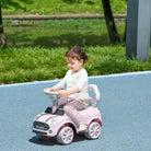 AIYAPLAY Foot To Floor Ride On Car Sliding Car w/ Air Horn, Anti-Over-Backwards, 18 to 36 Months - Pink - anydaydirect