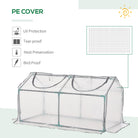 Outsunny Mini Greenhouse Portable Flower Planter Tomato Vegetable House for Garden Backyard with Zipper 120 x 60 x 60 cm, White - anydaydirect