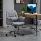 Vinsetto Swivel Computer Office Chair Mid Back Desk Chair for Home Study Bedroom, Light Grey - anydaydirect