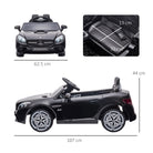 AIYAPLAY Mercedes Benz SLC 300 Licensed 12V Kids Electric Ride On Car w/ Parental Remote Two Motor Music Light Wheel for 3-6 Years Black - anydaydirect
