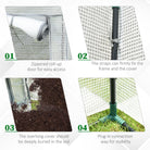 Outsunny 100 x 50 x 150cm Tomato Greenhouse with Roll-up Door, Mini Greenhouse with PE Cover, Outdoor Grow House Small Green House for Yard, Balcony, Garden, White - anydaydirect