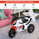 HOMCOM Toddlers 3-Wheel Plastic Motorcycle Push Walker with Music, Front Light for Kids Aged 18-36 Months ,Red/White - anydaydirect