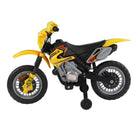 HOMCOM Kids Electric Motorbike Child Ride on Motorcycle 6V Battery Scooter (Yellow) - anydaydirect