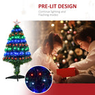 HOMCOM 3ft 90cm Fiber Optic Xmas Tree Artificial Christmas Tree - anydaydirect