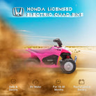AIYAPLAY Honda Licensed Kids Quad Bike, 6V Electric Ride on Car ATV Toy with LED Light Horn for 1.5-3 Years, Pink - anydaydirect