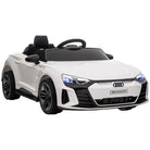 HOMCOM Audi Licensed Kids Electric Ride On Car with Parental Remote Control, 12V Battery Powered Toy with Suspension System, Lights, Music, White - anydaydirect