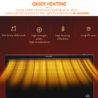 HOMCOM POWER Convector Radiator Freestanding or Wall-mounted Heating with 2 Heat Settings Safety Cut-Off, Black - anydaydirect