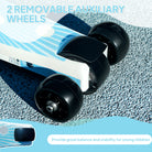 AIYAPLAY Electric Scooter for Kids Ages 4-7, with Auxiliary Rear Wheels, Flashing LED Light and Electric Brake, Kids Electric Scooter for Boys Girls, 6 KM/H & 8 KM, Blue - anydaydirect