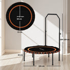 SPORTNOW 40" Foldable Fitness Trampoline Rebounder with Handle, Orange - anydaydirect