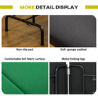 HOMCOM 8 Player Folding Poker Table, Oval Portable Blackjack Casino Table with Cup Holder, Felt Top and Metal Base, 183 x 82 x 75cm, Green and Black - anydaydirect