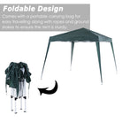 Outsunny 3 M x 3 M Base/ 2.5 M x 2.5 M Top Pop Up Gazebo with Carry Bag, Height Adjustable Slant Leg Party Tent Instant Event Shelter for Garden, Patio, Green - anydaydirect