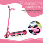 AIYAPLAY Electric Scooter for Ages 6-14, with Colourful Light and Electric Brake, Electric Scooter E Scooter, Up to 10 KM/H & 8 KM, Pink - anydaydirect