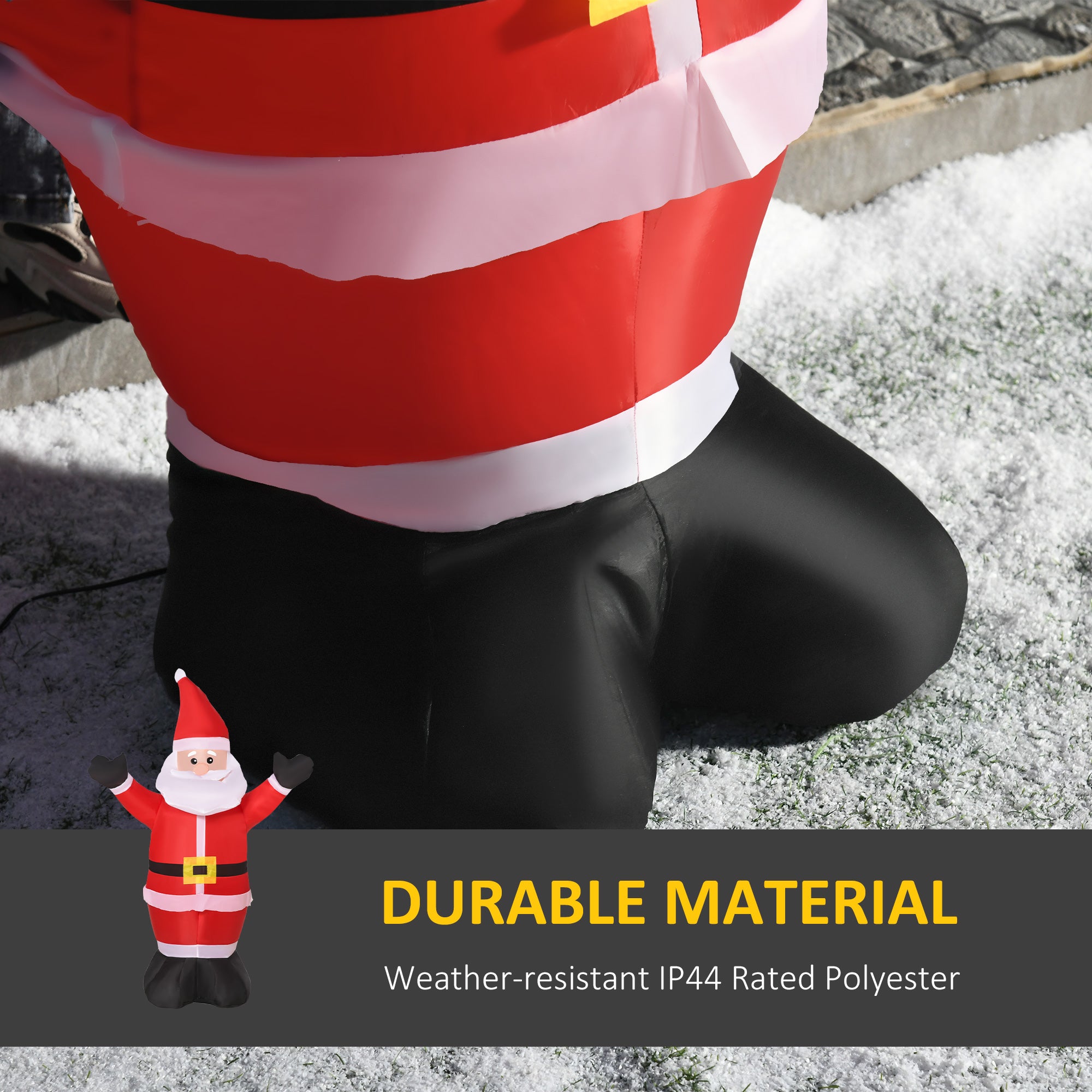 HOMCOM Inflatable 1.2m Santa Claus - anydaydirect