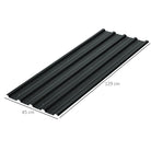 Outsunny Corrugated Roofing Sheets, Pack of 12, Galvanised Metal Roofing Sheets for Greenhouse, Garage, Storage Shed, Carport, 129 x 45cm, Dark Grey - anydaydirect