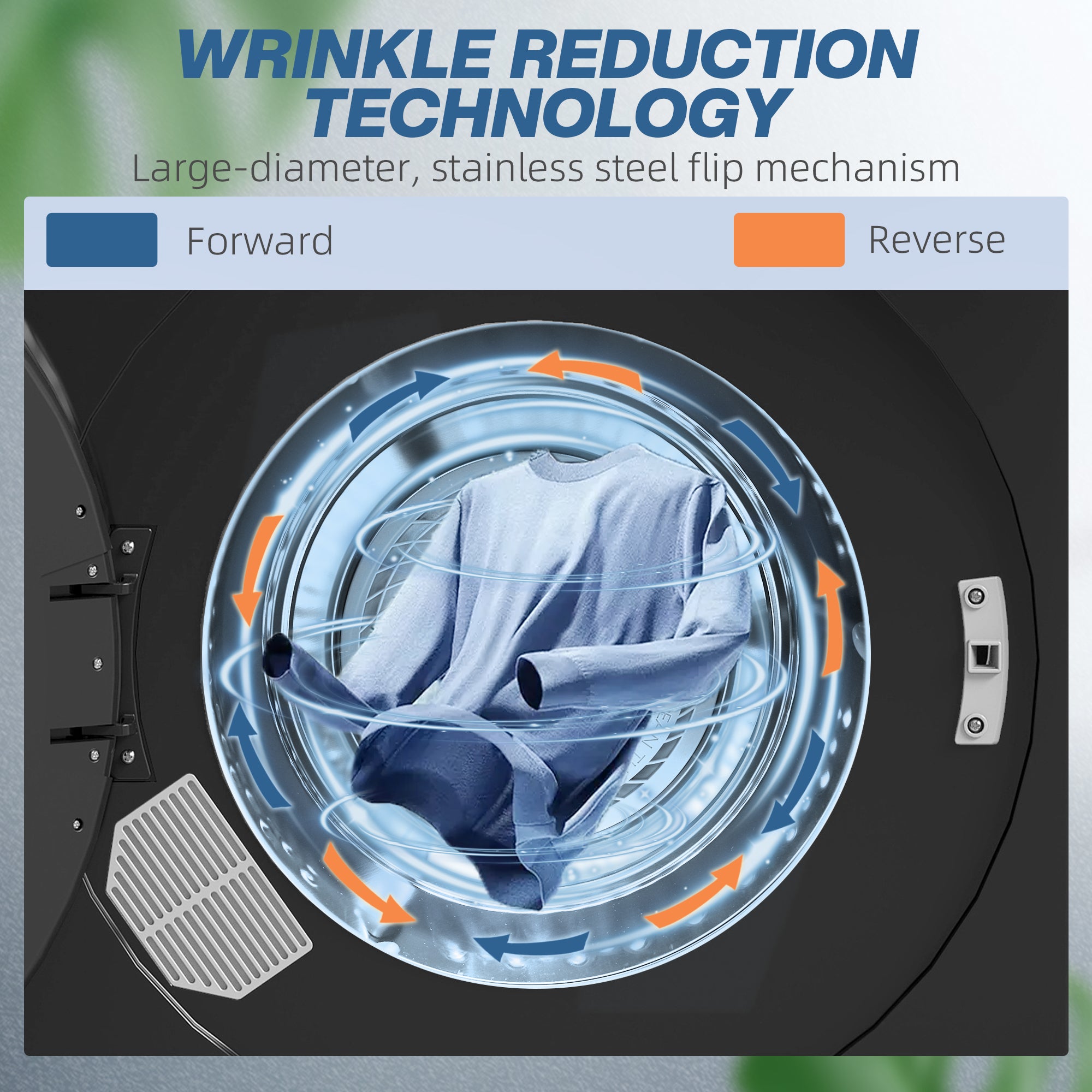 HOMCOM 4kg Compact 40-60?  Tumble Dryer - Black - anydaydirect