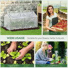Outsunny Mini Greenhouse Portable Flower Planter Tomato Vegetable House for Garden Backyard with Zipper 120 x 60 x 60 cm, White - anydaydirect