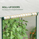 Outsunny 200 x 100cm Walk-In Greenhouse, with Zipped Doors - White - anydaydirect