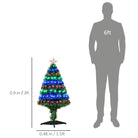 HOMCOM 3ft 90cm Fiber Optic Xmas Tree Artificial Christmas Tree - anydaydirect