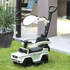 HOMCOM Mercedes-Benz G350 Ride-On Push Along Car Sliding Walker Foot to Floor Slider Stroller Toddler Vehicle with Wheel White - anydaydirect