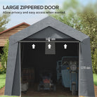 Outsunny 3 x 3(m) Waterproof Portable Shed, Garden Storage Tent with Ventilation Window, for Bike, Motorbike, Garden Tools - anydaydirect