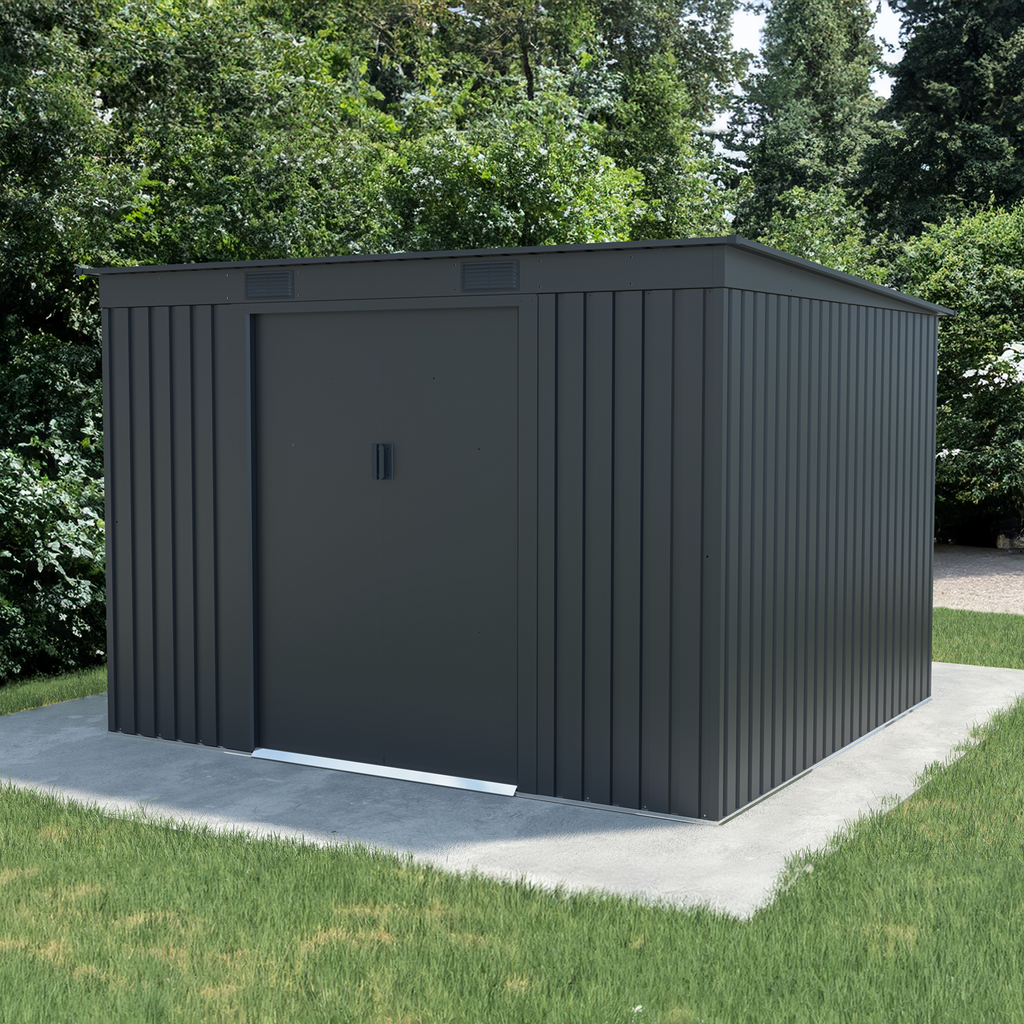 Lotus Adonis 9x8 Metal Shed - Durable, Rust-Resistant Storage - anydaydirect