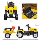 HOMCOM Pedal Go Kart Ride on Tractor w/ Shovel & Rake Four Wheels Child Toy - anydaydirect