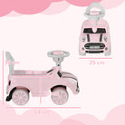 AIYAPLAY Foot To Floor Ride On Car Sliding Car w/ Air Horn, Anti-Over-Backwards, 18 to 36 Months - Pink - anydaydirect