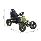 HOMCOM Kids Children Pedal Go Kart Ride On Racer Braking System Adjsuatble Seat Green - anydaydirect