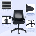 Vinsetto 44-53.5cm Adjustable Height Work Chair, with Mesh Back - Black - anydaydirect