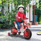 HOMCOM Kids' Electric Motorbike: 12V Ride-On with Training Wheels, Youthful Thrill for Ages 3-6, Red - anydaydirect