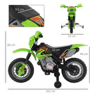 HOMCOM Kids Electric Motorbike Child Ride on Motorcycle 6V Battery Scooter (Green) - anydaydirect