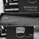 HOMCOM Steel Six Drawer Tool Storage Carry Chest, with Lock and Keys - Black - anydaydirect