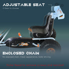 HOMCOM Kids Adjustable Seat PP Pedal Go-Kart Blue/Orange - anydaydirect