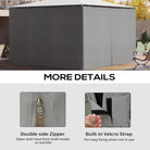 Outsunny 4 Pack Universal Gazebo Replacement Sidewalls Privacy Panel for Most 3 x 4m Gazebo Canopy Pavillion Outdoor Shelter Curtains Accessories Light Grey - anydaydirect