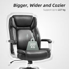 HOMCOM Ergonomic Office Chair, Heavy Duty Faux Leather Desk Chair with Tilt Function, Adjustable Height, 227kg 500LBS Swivel Computer Chair for Home Study, Black - anydaydirect