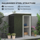 Outsunny 2 x 3ft Garden Storage Shed with Sliding Door and Sloped Roof Outdoor Equipment Tool Backyard, Black - anydaydirect