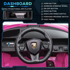 Kids Electric Ride On Car HOMCOM Compatible 12V Battery-powered Lamborghini SIAN Toy w/ Parental Remote Control Lights for 3-5 Years Old - anydaydirect