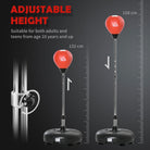 HOMCOM Punching Bag with Stand, 132-158cm Adjustable Height, for Teens, Red/Black - anydaydirect