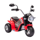 HOMCOM Kids Electric Motorcycle Ride-On Toy 3-Wheels Battery Powered Motorbike Rechargeable 6V w/ Horn Headlights for 18 - 36 Months Red - anydaydirect