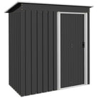 Outsunny 2 x 3ft Garden Storage Shed with Sliding Door and Sloped Roof Outdoor Equipment Tool Backyard, Black - anydaydirect