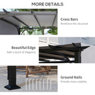 Outsunny 3 x 3(m) Outdoor Pergola, Garden Pergola Gazebo with Adjustable Canopy, Grey - anydaydirect