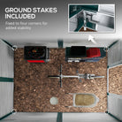 Outsunny 9FT x 6FT Galvanized Metal Garden Shed, Outdoor Storage Shed with Sloped Roof, Lockable Door, Tool Storage Shed for Backyard, Patio, White - anydaydirect