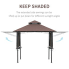 Outsunny 2.5 x 1.5m BBQ Tent Camping Picnic Gazebo Marquee Shelter Portable Waterproof - anydaydirect