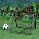 HOMCOM Angle Adjustable Double Sided Rebounder Net Training Aid Target Soccer Goal Kickback For Football, Baseball, Basketball - 75L x 75W cm - anydaydirect