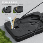SPORTNOW 2.3-3.05m Basketball Hoop and Stand, with Weighted Base, Wheels, Black - anydaydirect