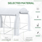 Outsunny 3 x 3 x 2 m Polytunnel Greenhouse with Roll-up Side Walls, Walk-in Grow House Tent with Steel Frame, Reinforced Cover, Zipped Door and 6 Mesh Windows for Garden, White - anydaydirect