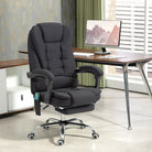 Vinsetto Six-Point Massage and Heated Office Chair - Black - anydaydirect
