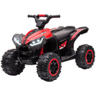 HOMCOM 12V Ride-On Quad Bike w/ Music, Horn, for Ages 3-5 Years - Red - anydaydirect